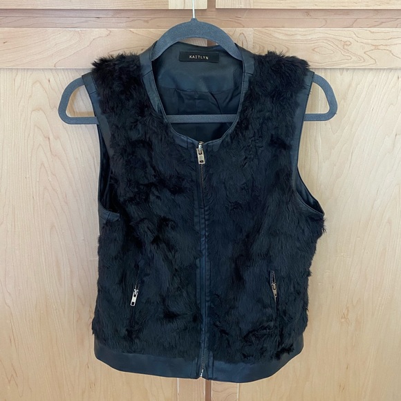 Kaitlyn Jackets & Blazers - Faux Fur/Faux Leather Vest